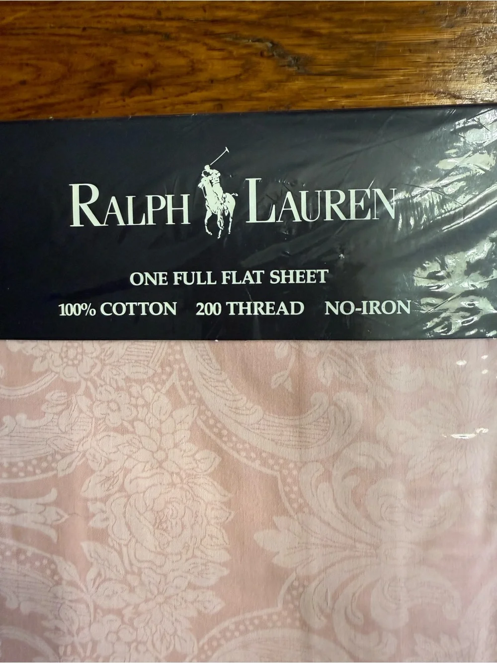 Ralph Lauren Light Pink Paisley Floral Full Flat Sheet